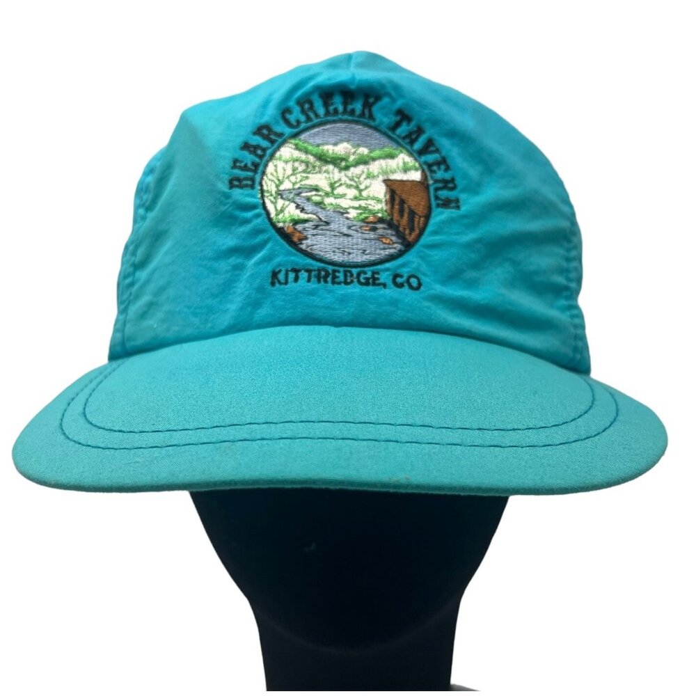 Vintage Bear Creek Tavern Kittredge Colorado CO Hat Blue Strapback Cap Colorado